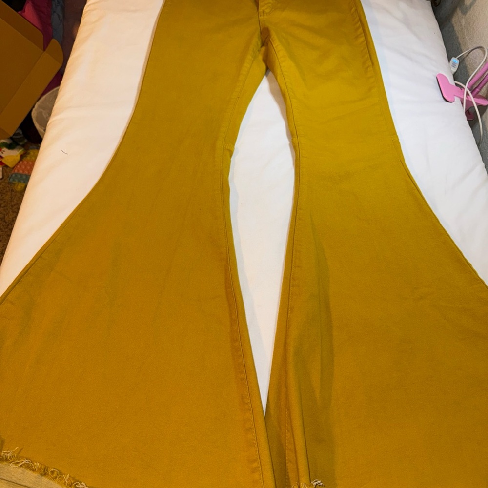 L&B Mustard Yellow Flare Jeans - Bell Bottoms